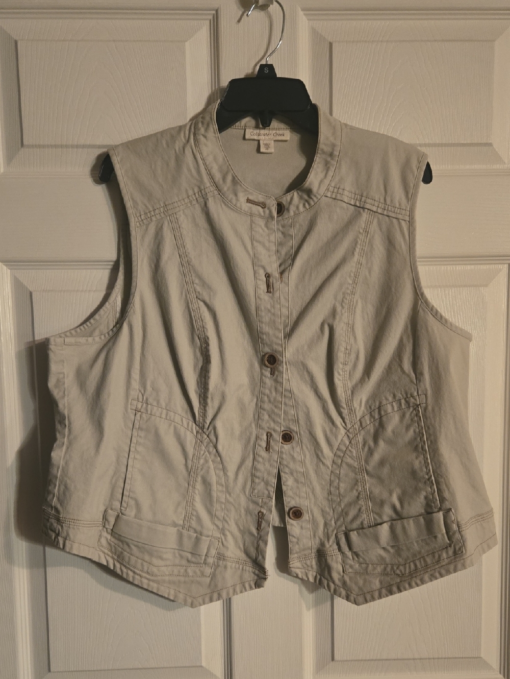 Coldwater Creek Light Beige Utility Vest